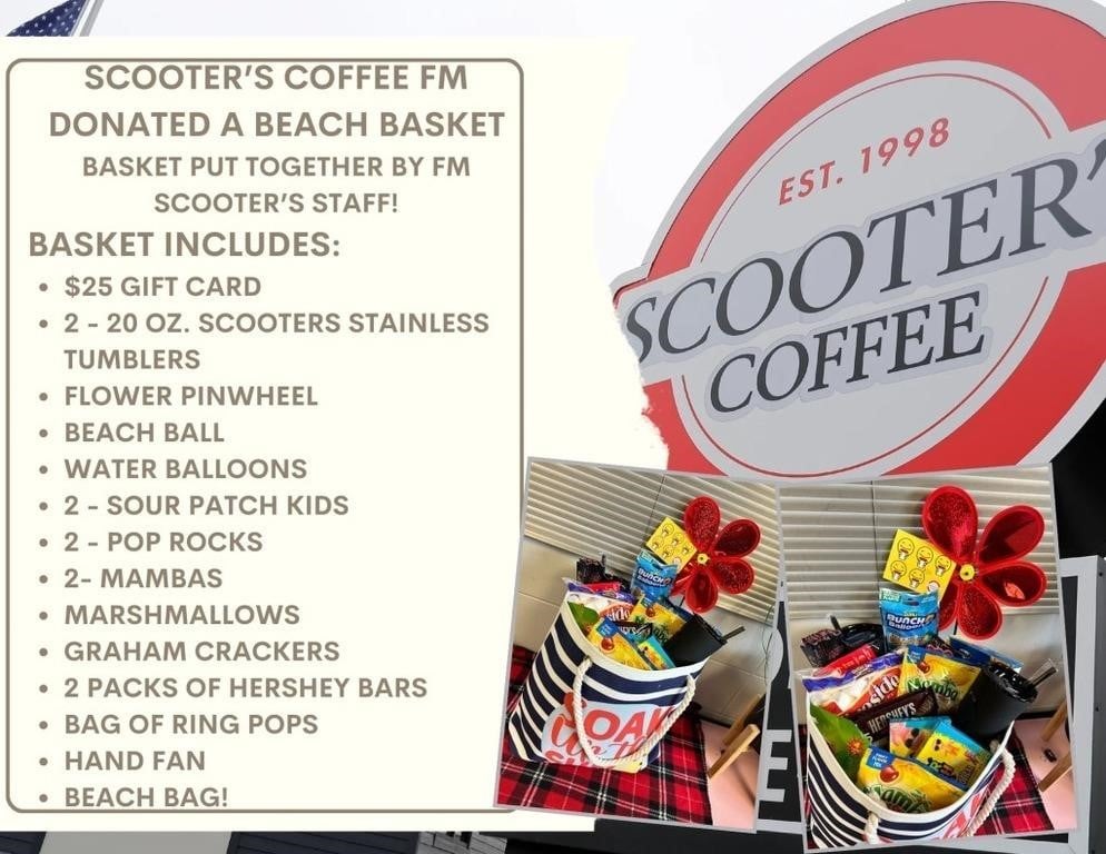 Scooter's Coffee Beach Basket