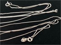 925 Sterling Chain Necklaces - Silver
