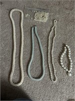 Lot of necklaces and beads
