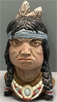 Chalkware Indian Bust