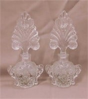 Pair of 1930's Imperial Glass Daisy perfume