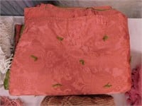 Vintage hand tied satin comforter - Full size