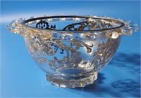 Heisey "Lariat" Silver Overlay Bowl