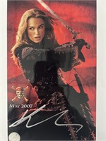Pirates of the Caribbean Keira Knightly signed pho