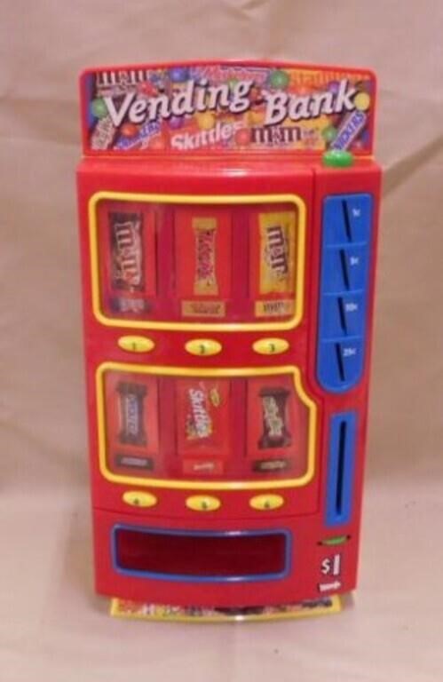 Candy bar vending machine plastic bank,