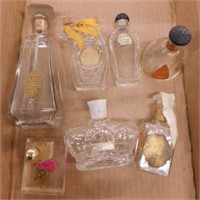 7 vintage perfume bottles - Celluloid atomizer,