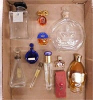 11 vintage glass perfume bottles