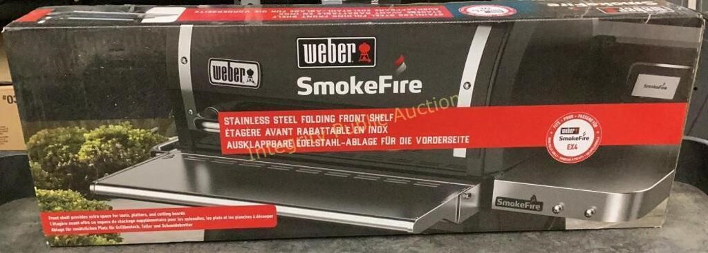 Weber Smoke Fire Stainless Folding Front Shelf