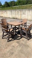 Nice Composite Patio Table & 4 Chairs