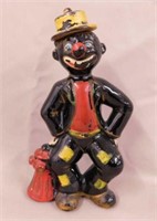 Thames Black Americana Hobo Clown redware