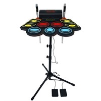9 PIECE ELECTRONIC DRUM SET WITH LIGHTED DRUMSTICK