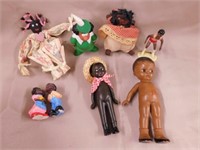 Knickerbocker plastic doll, 6" - Black Americana:
