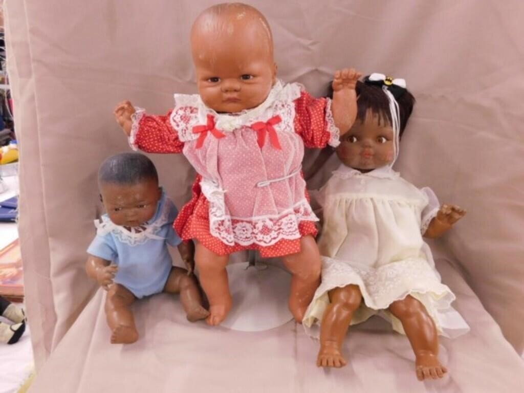 Horsman dolls: Baby doll, 13" - In dress, 19" -