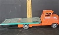 Structo 1940's Tilt bed truck pressed steel