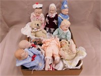 8 porcelain dolls w/ stand - Annette Funicello