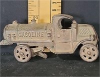 Arcade vintage cast iron fuel truck -broken wheel