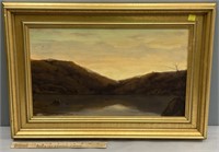 Mountain Sunset Landscape Oil Painting on Canvas