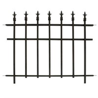 Panacea Classic Finial Fence Section, Black, 37"W