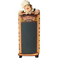 Standing Chef with Chalkboard 60" Tall