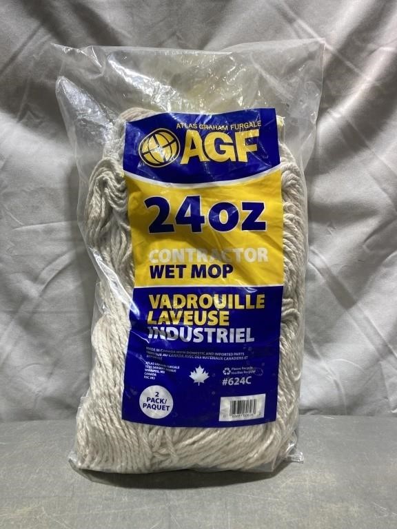AGF 24oz Contractor Wet Mop 2 Pack