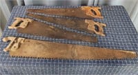 G2 4pc Antique Hand Saws 30-40" Long