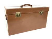 Leather Equipment Carry Case 18" x 9" x 11", Lined