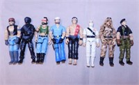 Eight 1980's Hasbro GI Joe action figures