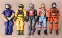 Five 1980's Hasbro GI Joe action figures -