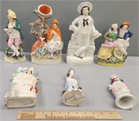 Antique Staffordshire Figures Lot Collection