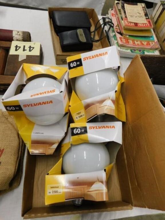 3 new 60 watt Sylvania globe bulbs