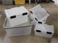 2 Weather Tite file boxes w/ 1 lid - Weather Tite