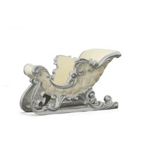 14.5in White and Silver Sleigh