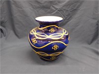 Handmade & handpainted vase, 8" tall - Fish