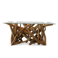 Nautral Teak Root Dining Table