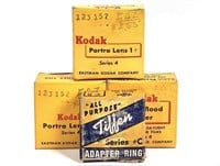 2 Kodak lens & Filter,  & Tiffen adapter ring