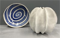 Two Post Modern Studio Art Pottery pcs