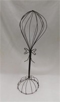 Vintage wire hat display stand, 20" tall
