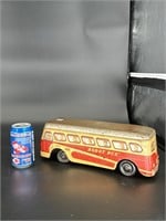 WOODHAVEN TIN WIND UP ROBOT BUS WORKS AS IT SHOULD