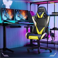 Hbada Gaming Chair Ergonomic, Yellow-purple