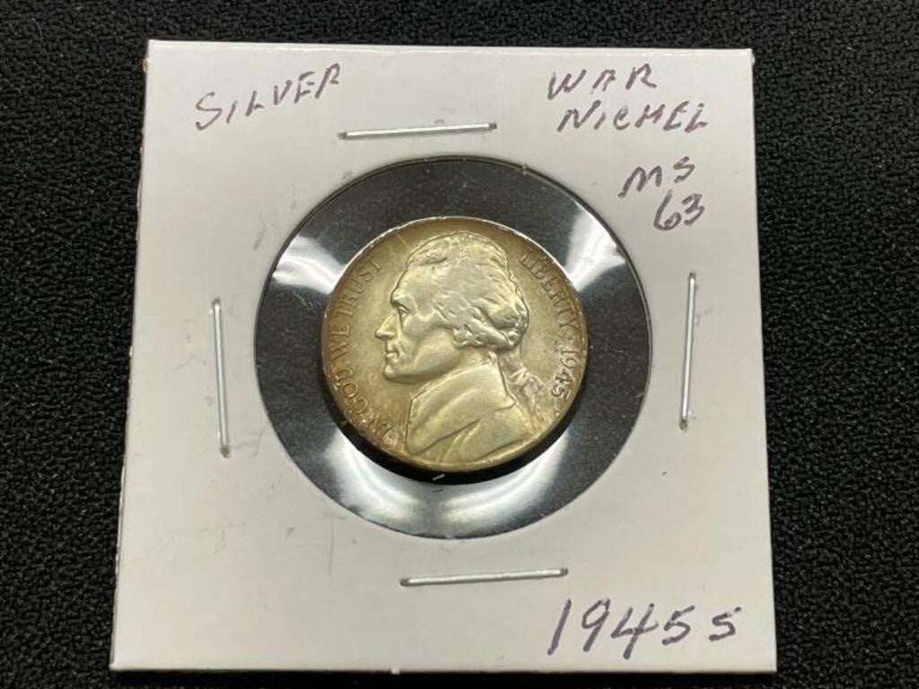 1945S Silver Jefferson War Nickel