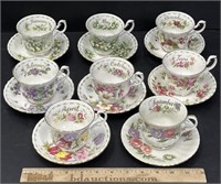 Tea Cups & Saucers incl Royal Albert
