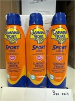 Banana Boat sport ultra 50+ 3-6 oz cans