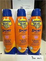 Banana Boat sport ultra 50+ 3-6 oz cans
