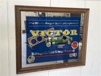 Victor Gaskets advertising mirror sign