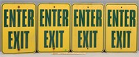 4 Enter Exit Street Signs