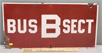 Bus B Section Porcelain Sign