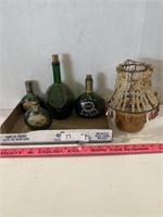 Vintage Bottles and Candle (not vintage)