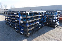 (12) Pallets of stacking auto parts trays