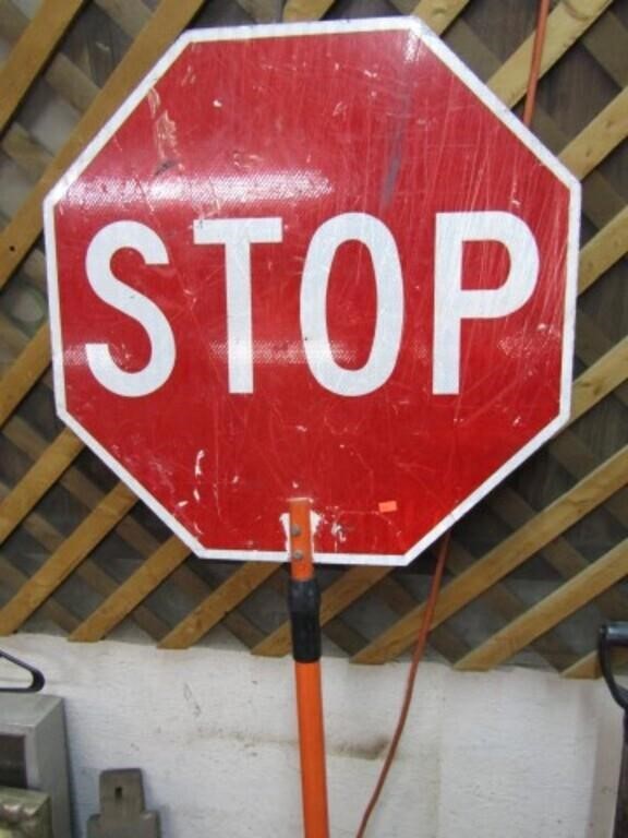 CROSSING GUARD STOP / SLOW SIGN