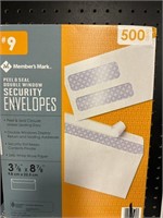MM #9 500ct double window security envelope